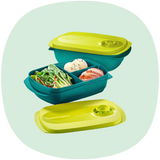 Reheatable Divided Lunch Box | 2pcs | 1L
