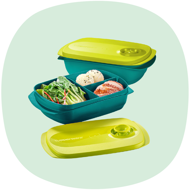 Reheatable Divided Lunch Box | 2pcs | 1L