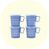 Blossom Mugs with Seal | 4pcs | 350ml